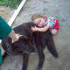 Dakota always love attention from his kids, even visiting nieces!