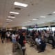 Waiting area before ferry boarding
