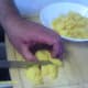 Cut the slices into chunks. Serve on skewers or with toothpicks.