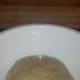Bread dough ready for its first rising.