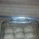Rolls have risen and are ready for the oven.
