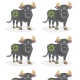 Ox Motifs and Patterns # 2 -- Papercut Ox Designs