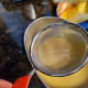 4. Strain the mixture into the llanera