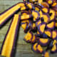 The purple carrots were a lovely addition to the dinner table.