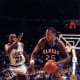 Danny Manning drives on Duke in 1988. Manning dominated Final Four games against Duke and Oklahoma
