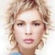 Trendy chic short curly hair style