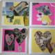 I made these cards using collages made from snippets of old magazines.