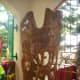 Wood carving at the reception