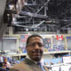 Michael, took the time to pose before going to his seat to continue enjoying this spiritually enriching feast.