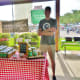 Texas Pickle Company table at the Farmer’s Market at Imperial Sugar Land