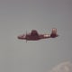 B-25 in flight over Joint Base Andrews.