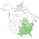 Black Oak Tree Range Map (USDA Plant Database)