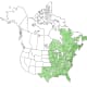 Red Maple Tree Range Map (USDA Plant Database)