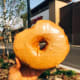 A delicious maple-glaze donut