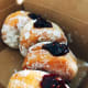 Raspberry jam-filled donuts