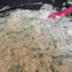 The combined mixture ready to put into a soufflé dish