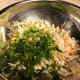 Cabbage, edamame, and green onions