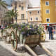 Old cart looking pretty as a picture in Mahon.