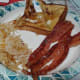 With a side of hash browns and french toast!