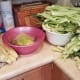 (Veggie scraps from shucking corn)