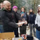 Doughnuts were given to guests and to the birthday girl. Bringing doughnuts instead of cake relieved us of having to bring along plates, forks and a knife to cut into the cake.