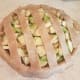 I started my basket weave over the top by laying down the first layer of pieces.