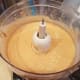 The mixture is then blended.
