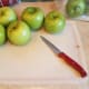 Slice all of your apples in half.