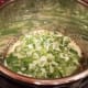 Then add your spinach and set your pot to saute while you stir it until your sauce starts thickening.