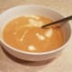 Ladle your soup into bowls and add half and half to your liking.