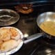 When your pork chops have browned, remove them from the pan just to the side. We'll finish cooking them in just a bit.