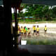School children waiting for treats