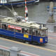 Tram on the bridge.