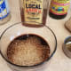 Then add your organic soy sauce and minced garlic.
