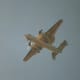 An E-2 Hawkeye over Virginia Beach, May 2002.