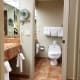 A look of the bathroom from inside the room.