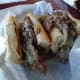 Beef, cheese, peppers, and onions
