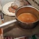 After 10 minutes, I let the caramel cool on the counter and then slid it into the refrigerator to thicken even more.
