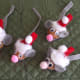 Each handmade mouse ornament has its own personality.