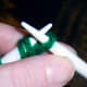 Knit the last two stitches together.