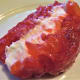 Slice of the congealed strawberry jello salad