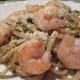 Top the pasta with the shrimp