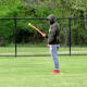 Ready to catch that ball at the Millie Bush Bark Park