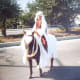 In the Parade with her costume