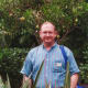 Photo of my husband awaiting our helicopter ride