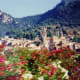 First view of Valldemossa taken from the moving tour bus