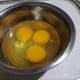 Three cracked eggs