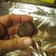 Prepare Chestnut for roasting or boiling. Take chestnuts on flat side.