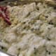 Light and airy mixture ready to put into a soufflé dish