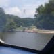A view of the pioneer farm from inside the tour boat The Spirit of Washington.